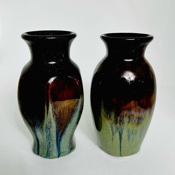 Hosley‎ Pottery Drip Glazed Vases - Picture 2 of 11